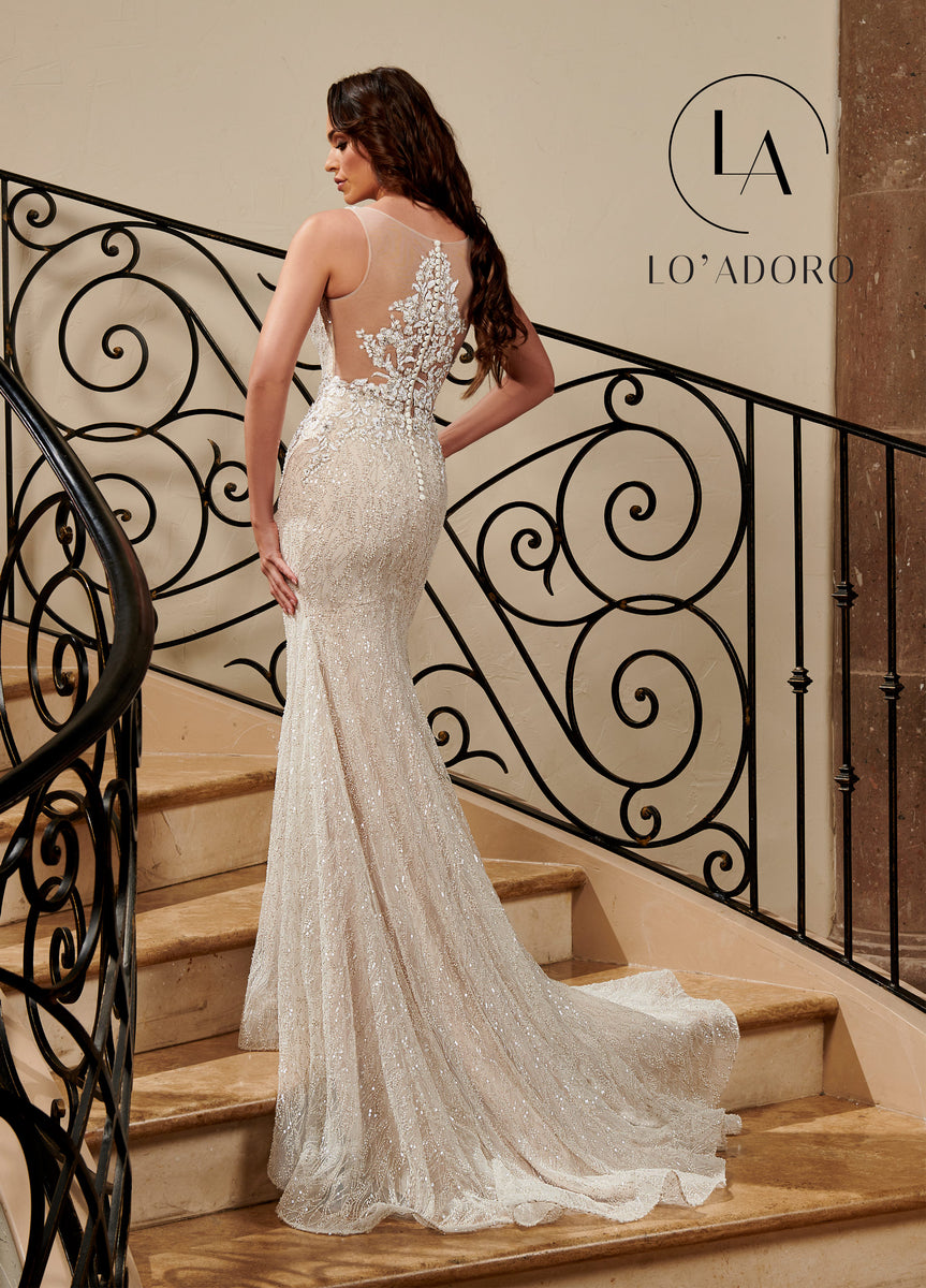 Lo Adoro Bridal Dresses in IVORY/NUDE, IVORY, WHITE Color #M771 – LUPITA'S  BRIDAL HOUSE