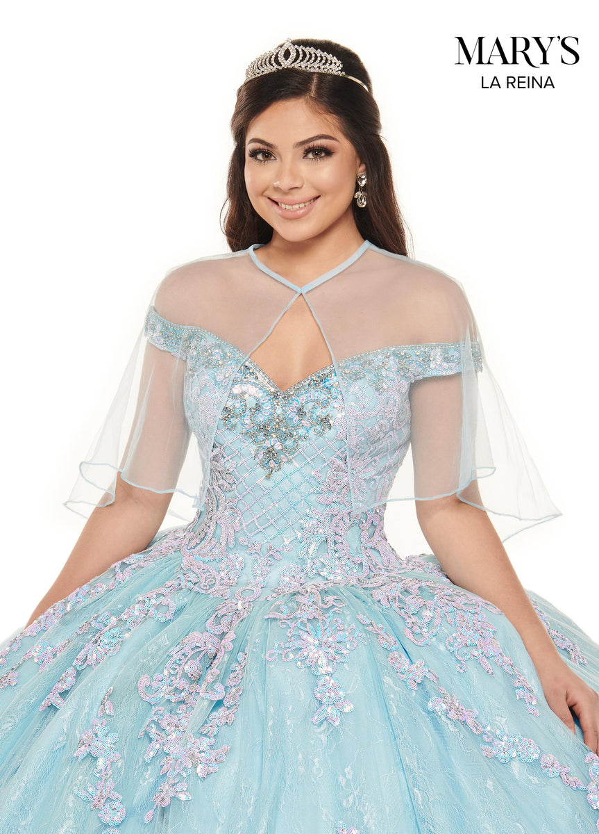 Lareina Quinceanera Dresses  Style - RQ2160 in Light Blue, Red Color