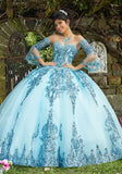 Rhinestone and Crystal Beaded Trim on a Patterned Sequin Tulle Ballgown